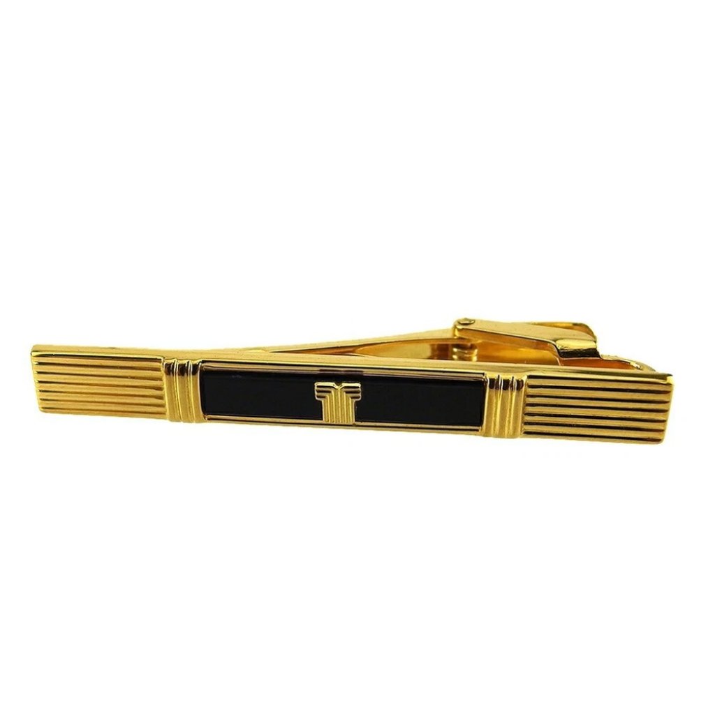 Lanvin Tie Pin Gold Black Women Authentic Secondhand